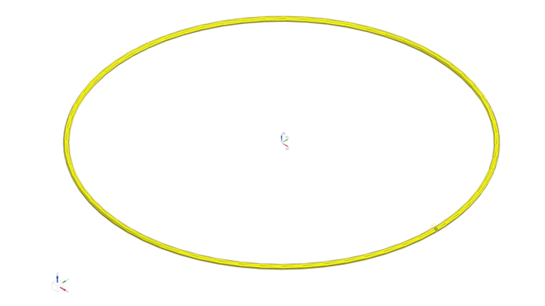 Abbildung 2: Loopantenne bestehend aus perfekt leitendem Material und mit endlichem Durchmesser.